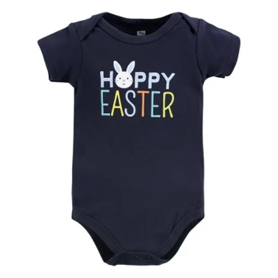 Hudson Baby Infant Boy Cotton Bodysuits, Hoppy Easter image {2}