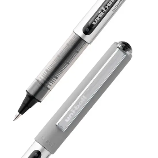 uni Vision Stick Roller Ball Pens, 0.7 mm Fine Tip, Black, Pack of 36 image {2}
