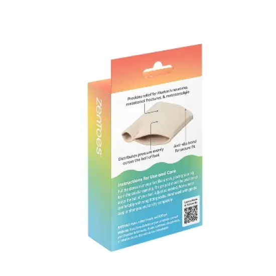 ZenToes Metatarsal Gel Pads for Ball of Foot Pain - Beige - M - 1 Pair image {1}