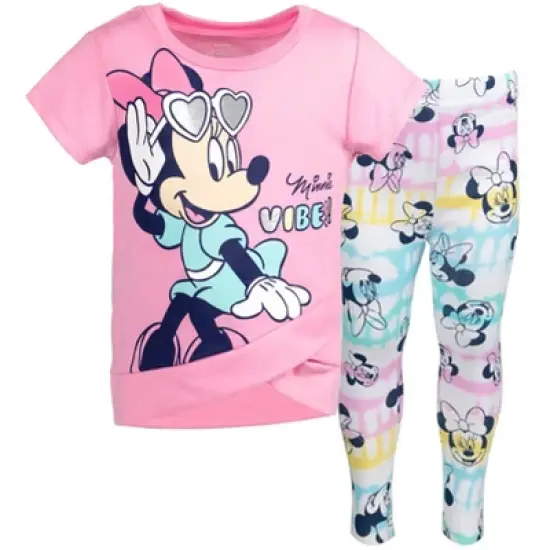 Disney Minnie Mouse T-Shirt and Leggings Outfit Set Infant to Big Kid image {7}