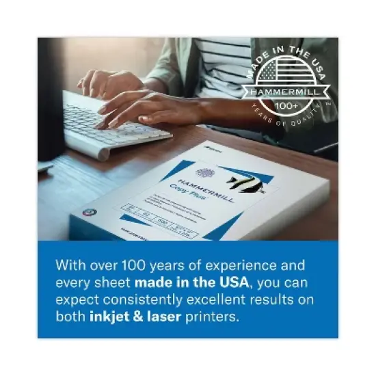 Hammermill Copy Plus Print Paper (HAM105650): 8.5x11", 20 lb, Brightness 92 image {7}