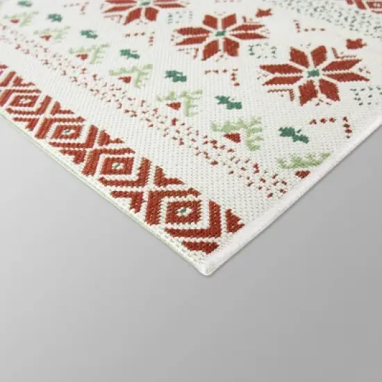 7' x 10' Fair Isle Outdoor Rug Red - Threshold&trade; image {2}
