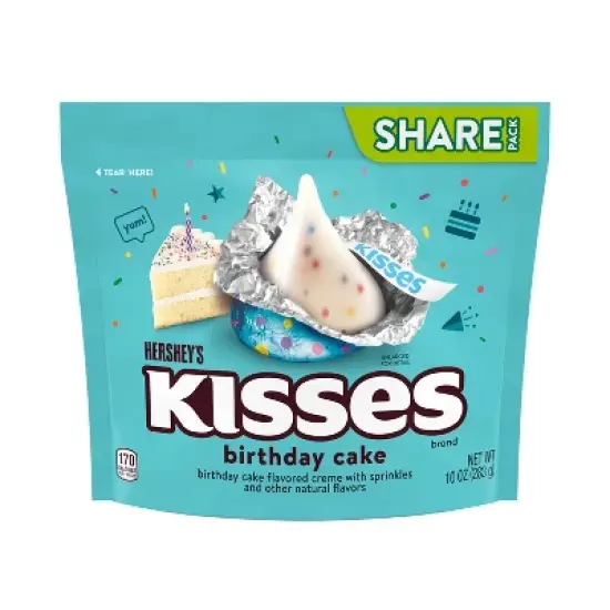 HERSHEY'S Birthday Cake Kisses Share Size - 10oz image {1}