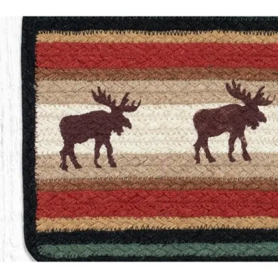 Earth Rugs V-19 Moose Square Jute Trivet 10"x10" Rustic Table Protector image {2}