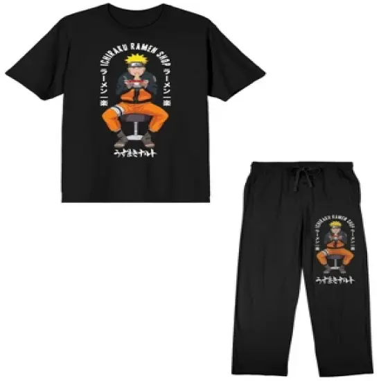 Naruto Ichiraku Ramen Shop Men's Short Sleeve Shirt & Sleep Pants Set image {5}