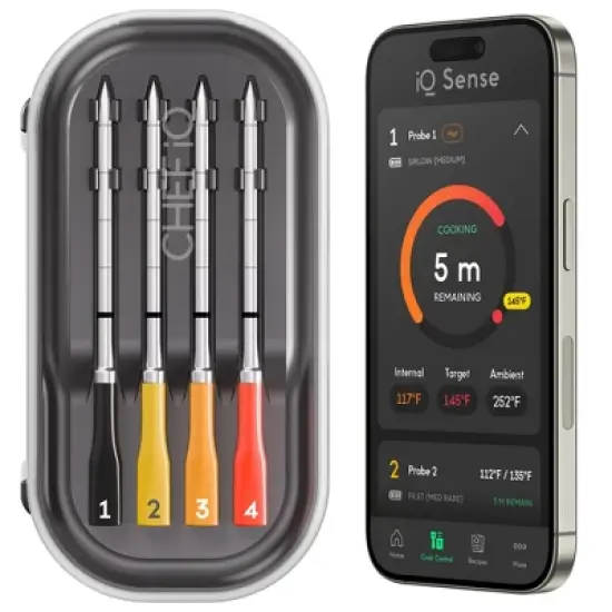 iQ Sense by CHEF iQ Smart Wireless Meat Thermometer, WiFi Unlimited Range, 5 Sensors, Ultra-Thin Probes image {14}