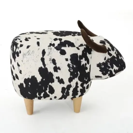 Maliang Cow-Shaped Ottoman, Modern Ottoman, Suitable for Living Room, Bedroom, Porch, Garden, Backyard, Balcony image {15}