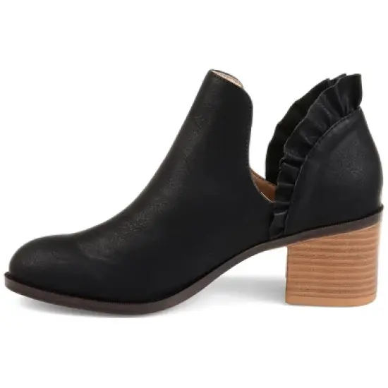 Journee Collection Womens Lennie Tru Comfort Foam Slip On Stacked Heel Booties image {1}