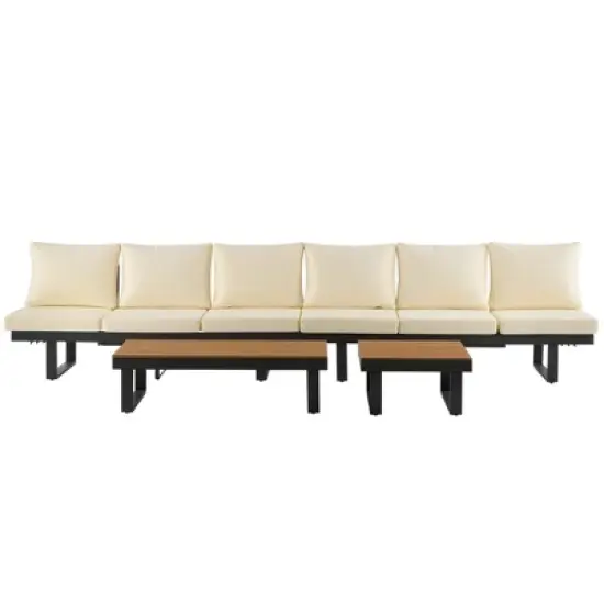 YOOCOZZ  Outdoor Sectional Sofa Set with Reclining Seats image {6}