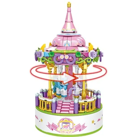 Contixo BK02 Carousel Building Block Set with Music Box - 488 PCS image {5}