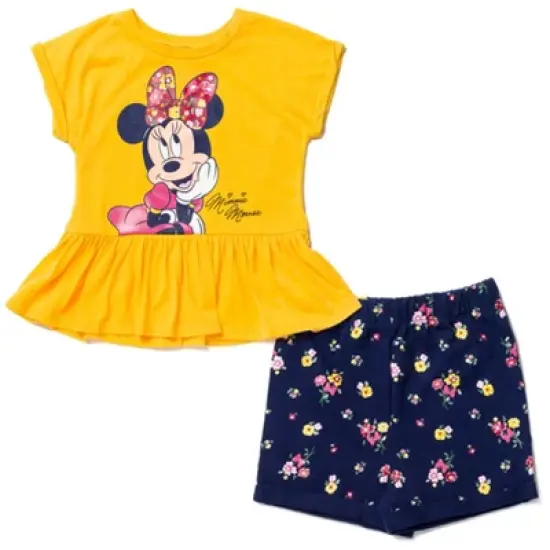 Disney Minnie Mouse T-Shirt and French Terry Shorts Outfit Set Infant to Little Kid image {7}