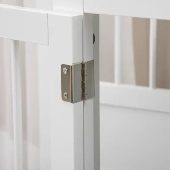 PawHut Dog Crate End Table with Triple Doors, Wooden Dog Crate Furniture Indoor Use, Puppy Crate with and Steel Tubes, for Small Dogs image {5}