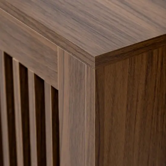 Whisen Furniture-Style TV Stand & Hidden Cat Litter Box & Cat Bed, House with Removable Sliding Door image {9}