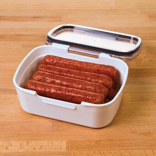 Progressive Prepworks Air Tight Mini Deli ProKeeper with Hinged Lid, White image {2}