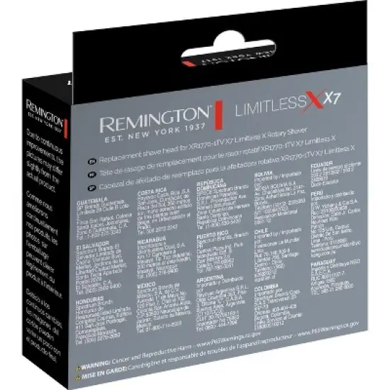 Remington Rotary Shaver Replacement Head Compatible with Remington Limitless X7 Shaver, Titanium Twin Track Blades image {2}