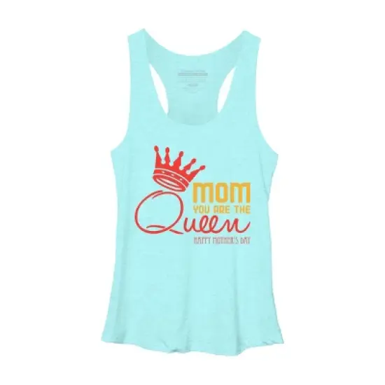 Women's Design By Humans Mother's Day Mom You Are The Queen By tmsarts Racerback Tank Top image {2}