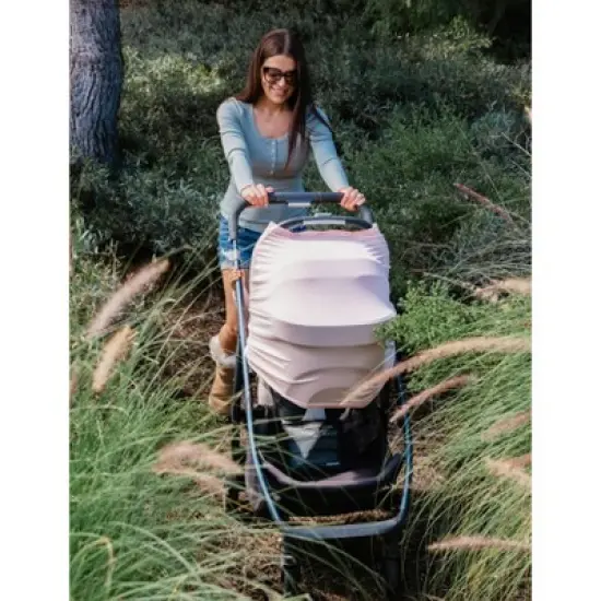 Snuggle Shield LUXE Protection Rayon from Bamboo Multi Use Antimicrobial Air Filtering Infant Car Seat/Nursing Cover - Pink image {7}