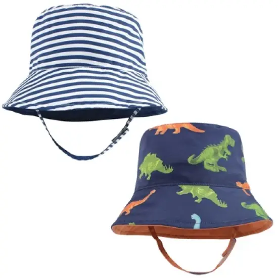Hudson Baby Infant Boy Sun Protection Hat, Dino Stripe image {7}