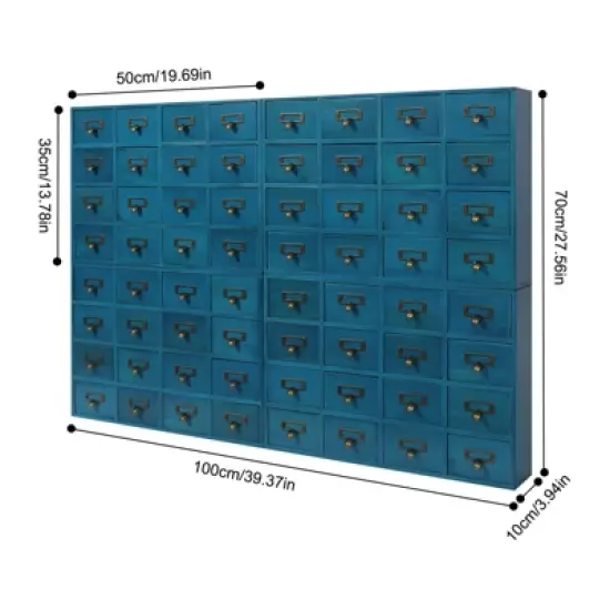 YIYIBYUS Desktop Wooden Storage Box, Storage Cabinets With 64 Drawers image {3}