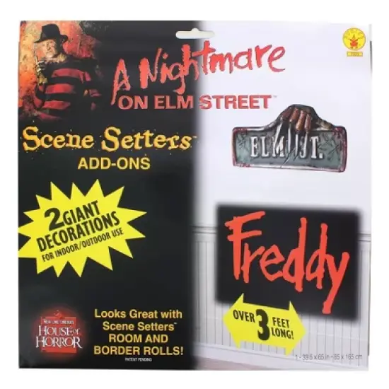 Ruby Slipper Sales Co., LLC (Rubies) A Nightmare on Elm Street 2-Piece Halloween Sign Accessory Set image {1}
