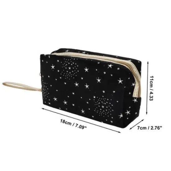 Unique Bargains Women's Durable Portable Stars Makeup Bag 1 Pc image {1}