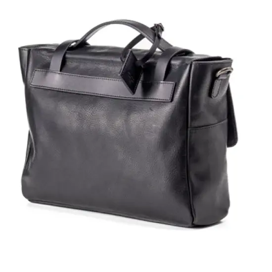 THE DUST COMPANY Leather Messenger Black image {6}