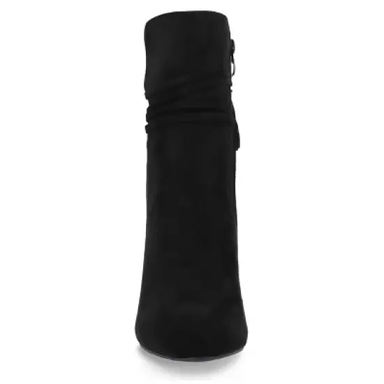 Journee Collection Womens Zuri Inside Zip Block Heel Booties image {5}