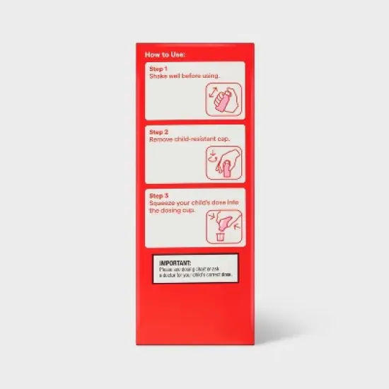 Children's Acetaminophen Pain Reliever & Fever Reducer Liquid - Bubblegum - 4 fl oz. - up&up&trade; image {4}