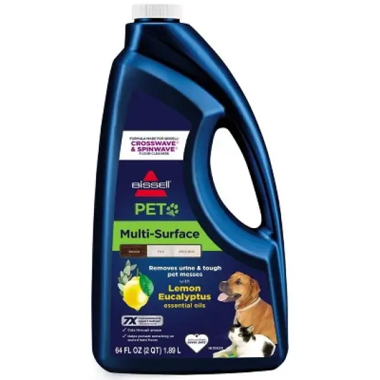 BISSELL 64oz Multi-Surface Pet with citrus - 34441: Carpet Cleaner Solution, Removes Dirt & Stains, Lemon & Eucalyptus Scent image {3}