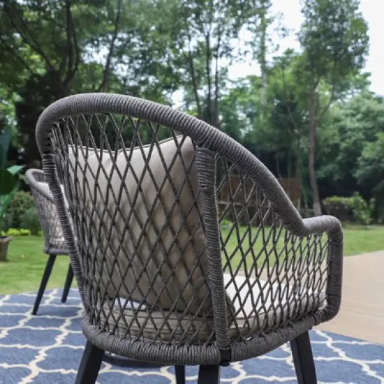 3pc Conversation Set with Chairs, Cushions & Table - Captiva Designs image {6}