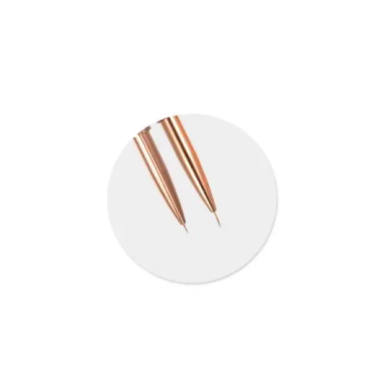 Unique Bargains Aluminum Nail Art Liner Brushes Rose Gold Tone 1 Pc image {4}