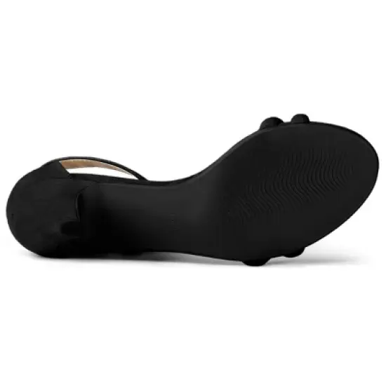 Allegra K Women's Kitten Heel Ankle Strap Sandals Shoes image {4}