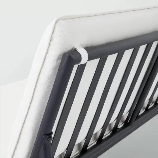 Cushioned Metal Outdoor Loveseat - Cream/Black - Hearth & Hand&trade; with Magnolia image {4}