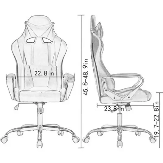FDW Office Chair Gaming Chair Desk Chair Executive Chair with Lumbar Support Adjustable Stool Swivel Rolling Computer Chair image {2}