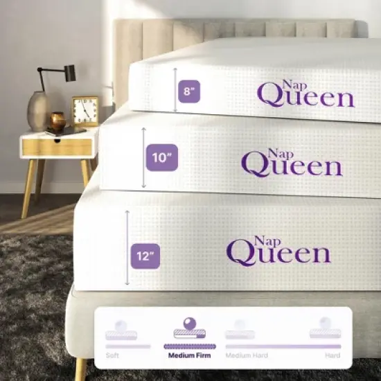 NapQueen 6" Twin, Bamboo Charcoal Memory Foam Mattress image {6}