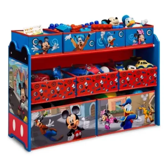 Delta Children Disney Mickey Mouse Deluxe 9 Bin Design and Store Toy Organizer image {4}