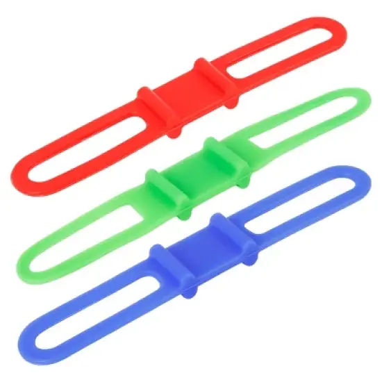 Unique Bargains Bike Silicone Mount Band Cycling Bicycle Strap Replacement 5 Pcs image {4}