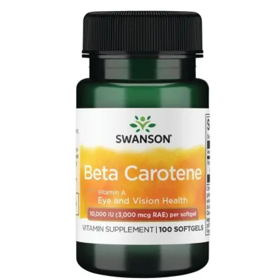 Swanson Beta-Carotene Supplement, Helps Support Healthy Eyes, Skin, Hair & Immune System, 100 Softgels image {4}