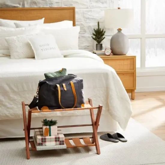 Wood & Cane Transitional Nightstand - Hearth & Hand&trade; with Magnolia image {8}