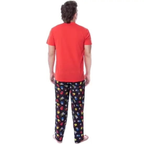 Marvel Thor Captain America Iron Man Men's Superhero Top And Pants Pajama Set Red image {1}