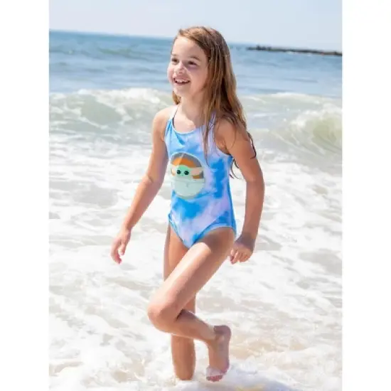 Star Wars The Child Girls One Piece Bathing Suit Toddler to Big Kid image {1}