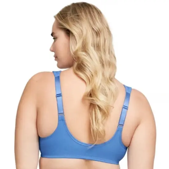 Glamorise Womens WonderWire Front-Closure Underwire Bra 1245 Blue image {1}