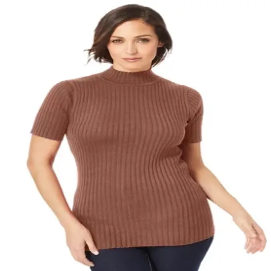 Jessica London Women&rsquo;s Plus Size Rib Mockneck Sweater image {6}