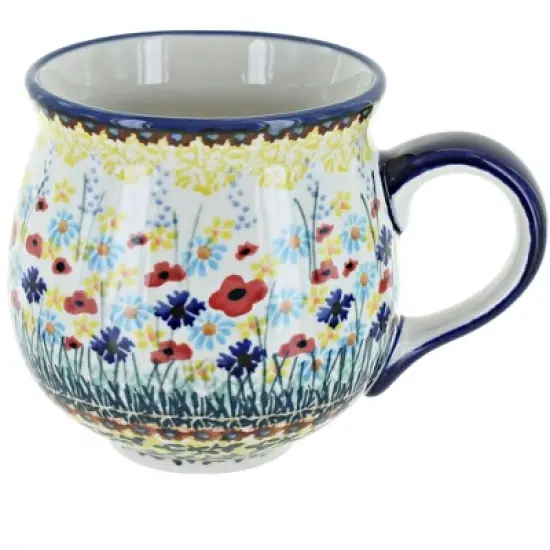 Blue Rose Polish Pottery K090  Manufaktura Bubble Mug image {15}