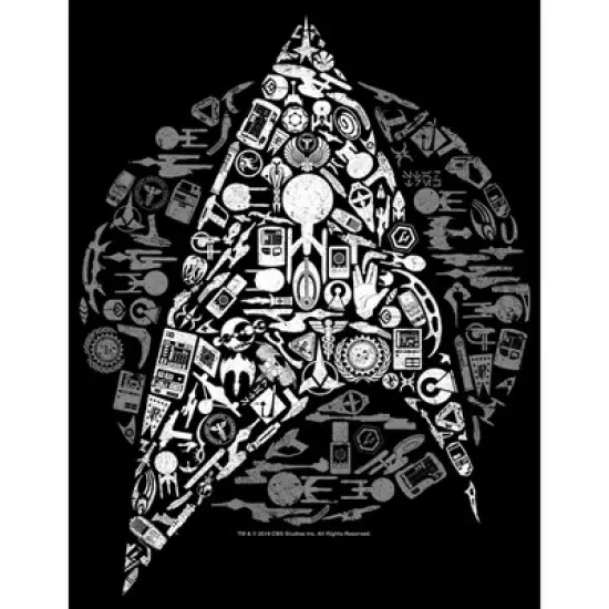 Men's Star Trek Starfleet Icon Collage T-Shirt image {1}