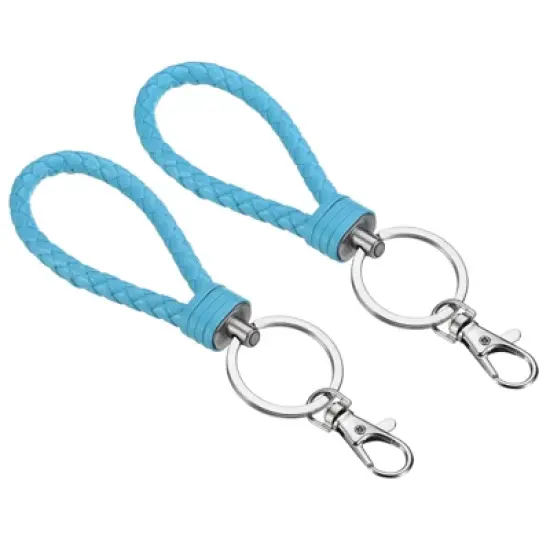 Unique Bargains Plastic Wear-resistant ID Card Wristlet Keychains 2 Pcs image {5}