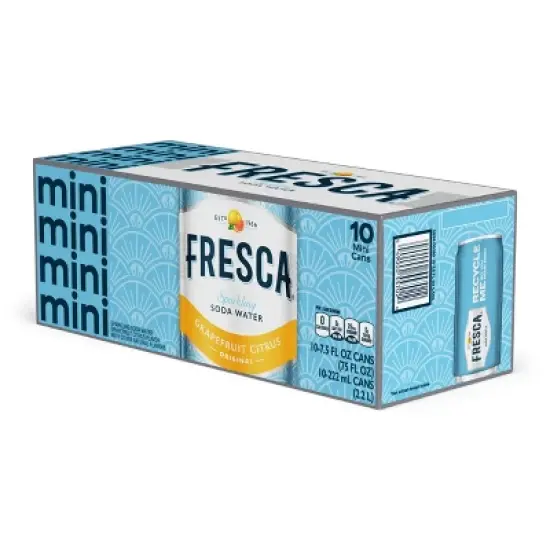 Fresca Grapefruit Citrus Sparkling Soda Water - 10pk/7.5 fl oz Mini-Cans image {3}