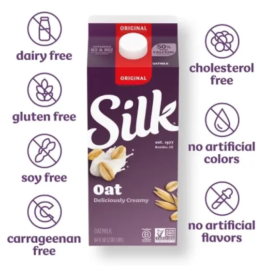 Silk Original Oat Milk - 59 fl oz image {2}