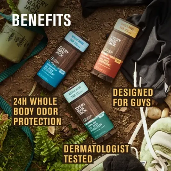 Every Man Jack All Over Solid Deodorant Coconut + Vanilla- 2.6oz image {2}