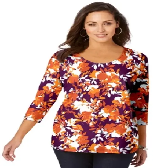 Jessica London Women&rsquo;s Plus Size Scoop-Neck Tee image {18}